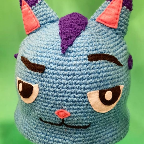 Super Cute Gabby's Dollhouse Catrat Inspired Knitted Hat, All Sizes