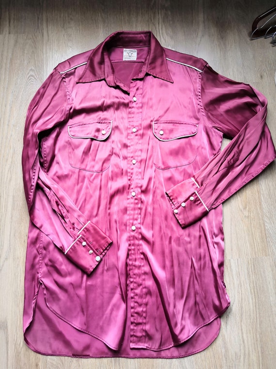 Vintage 1950's Levi Straus Satin Red Western Rodeo