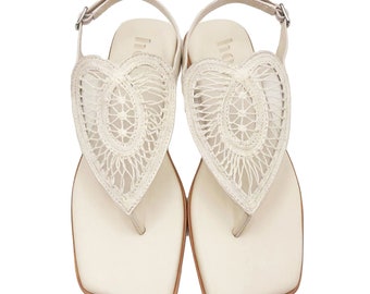 Metiers Heart Leather Sandal