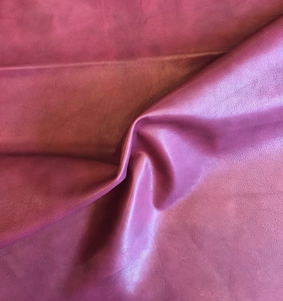 Pink Soft Thin LEATHER Pink LEATHER, Leather Sheet, Pink Leather Skins/pink  Sewing Lambskin Leather/pink Crafting Leather Scrap/cc325 