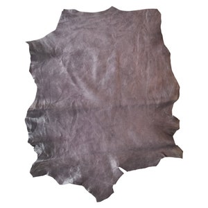 Light Purple Leather Hides, Rustic Lambskin, Veg Tanned Skins, Bookbinding Covers, Thin Upholstery Material, DIY Crafting, Sewing Fabric 895