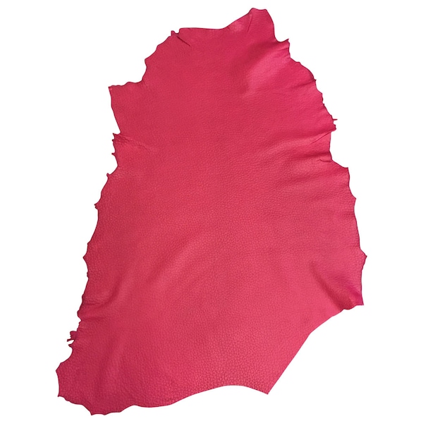 Hot Pink Leather Hides, Fuchsia Lambskin Skins, Genuine Lambskins, Upholstery Material, Soft Garment Leather, Craft Sheepskin Fabric FS902
