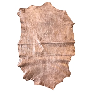 Tan Brown Leather Hide, Genuine Rustic Lambskin, Waxy Finish, DIY Project, Thin Sewing Fabric, Craft Bookbinding, Upholstery Material 423
