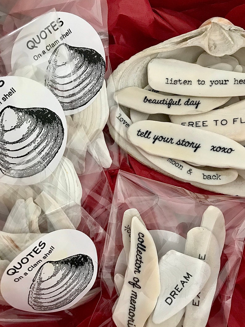 Quotes on a Clam Shell Etsy