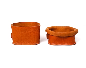 hand made Roll-up Leather Tray ,5613