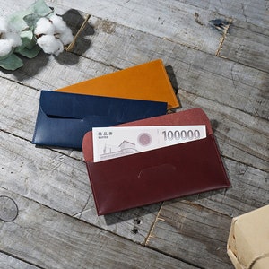 Leather Cash Envelope, Money Holder, 5775 imagem 2