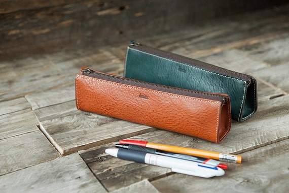 Leather Pencil Case, Zipper Pencil Pouch, Pen Pouch, Pen Case, 5506 