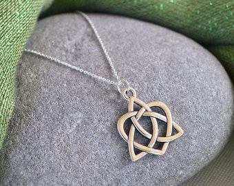 Celtic Knot Charm Bead Small Bridal Heart Celtic Knot Charm Bead Small Bridal Heart