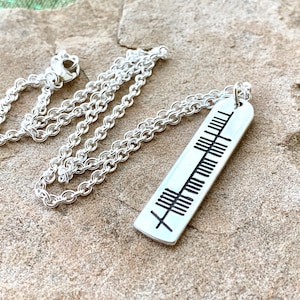 The Ogham &#39;Misneach&#39; Courage Stone Sterling Silver Necklace