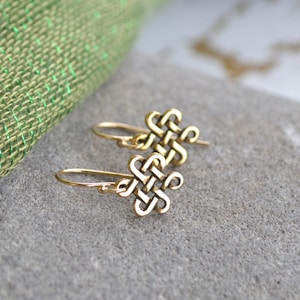 Irish Eternity Knot Earrings with Gold Filled Ear wires