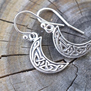 Celtic Moonlight over Lia Faíl Sterling Silver Earrings