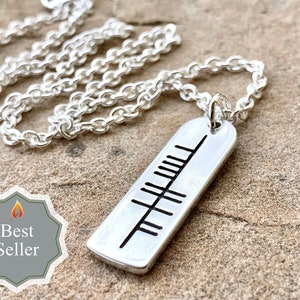 The Ogham &#39;Laoch&#39; Warrior Stone Sterling Silver Necklace