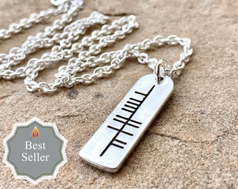 The Ogham &#39;Laoch&#39; Warrior Stone Sterling Silver Necklace