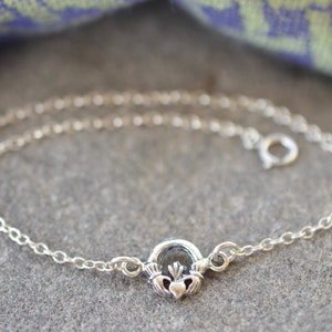 Irish Claddagh Sterling Silver Bracelet