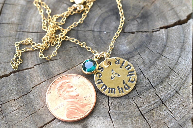 Seanmháthair grandmother in Gaelic Handstamped Goldfilled Etsy