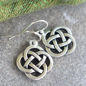 Open Celtic Knot (Larger Size) Silver Earrings