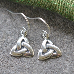 Petite Trinity Knot Sterling Silver Earrings