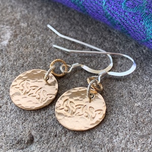 Petite Céilí Sterling Silver and Gold Earrings