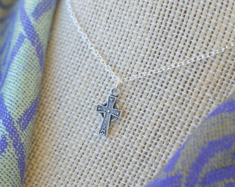 Die Cashel Keltisches Kreuz Sterling Silber Halskette - Kleine Größe