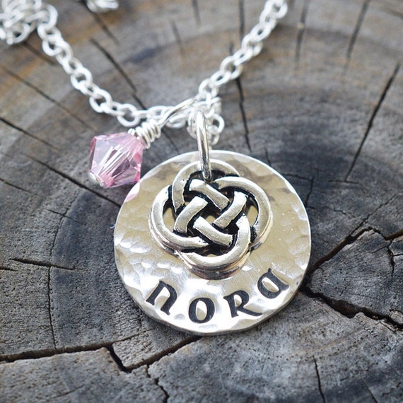 Celtic Knot Custom Name Pendant 