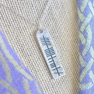 The Ogham &#39;Máthair&#39; Mother Stone Sterling Silver Necklace