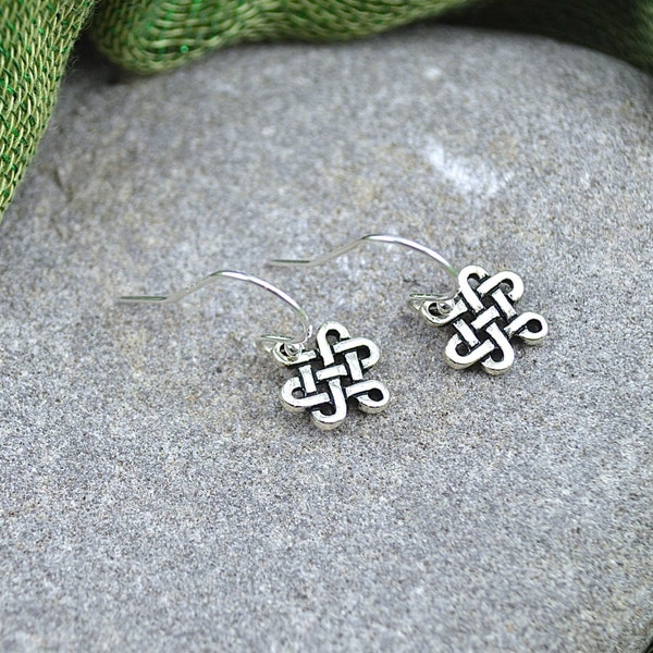 Irish Eternity Knot Earrings with Sterling Silver ear wires