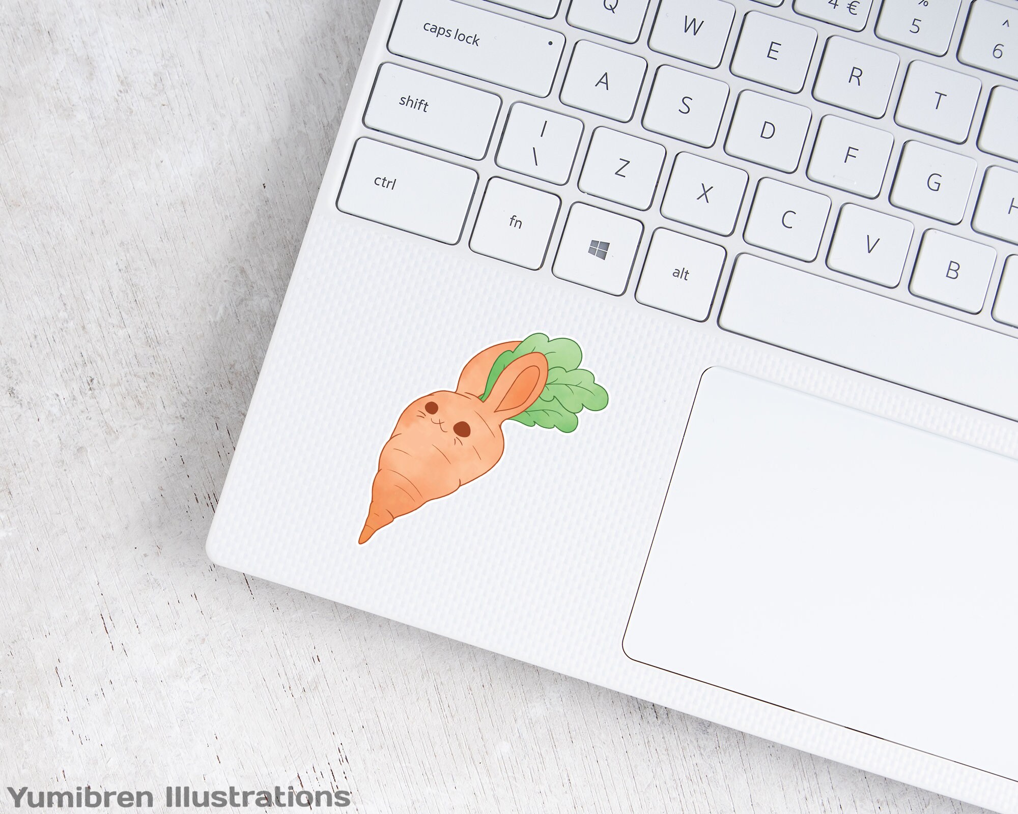 Hoppin' Healthy: Cute Bunny Carrot Sticker Whimsical Veggie Delight for ...