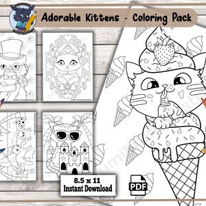 Feline Fun: Whimsical Kitty Coloring Pages for Kids and Cat Lovers