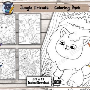 Safari Splendor: Adventure-filled Safari Animal Coloring Pages for Kids