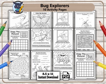 Bug Explorers Activity Pages: 12 Fun and Educational Coloring Pages for Inquisitive Kids