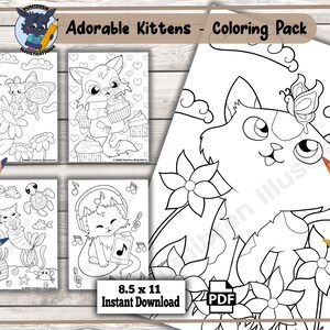Feline Fun: Whimsical Kitty Coloring Pages for Kids and Cat Lovers image 3