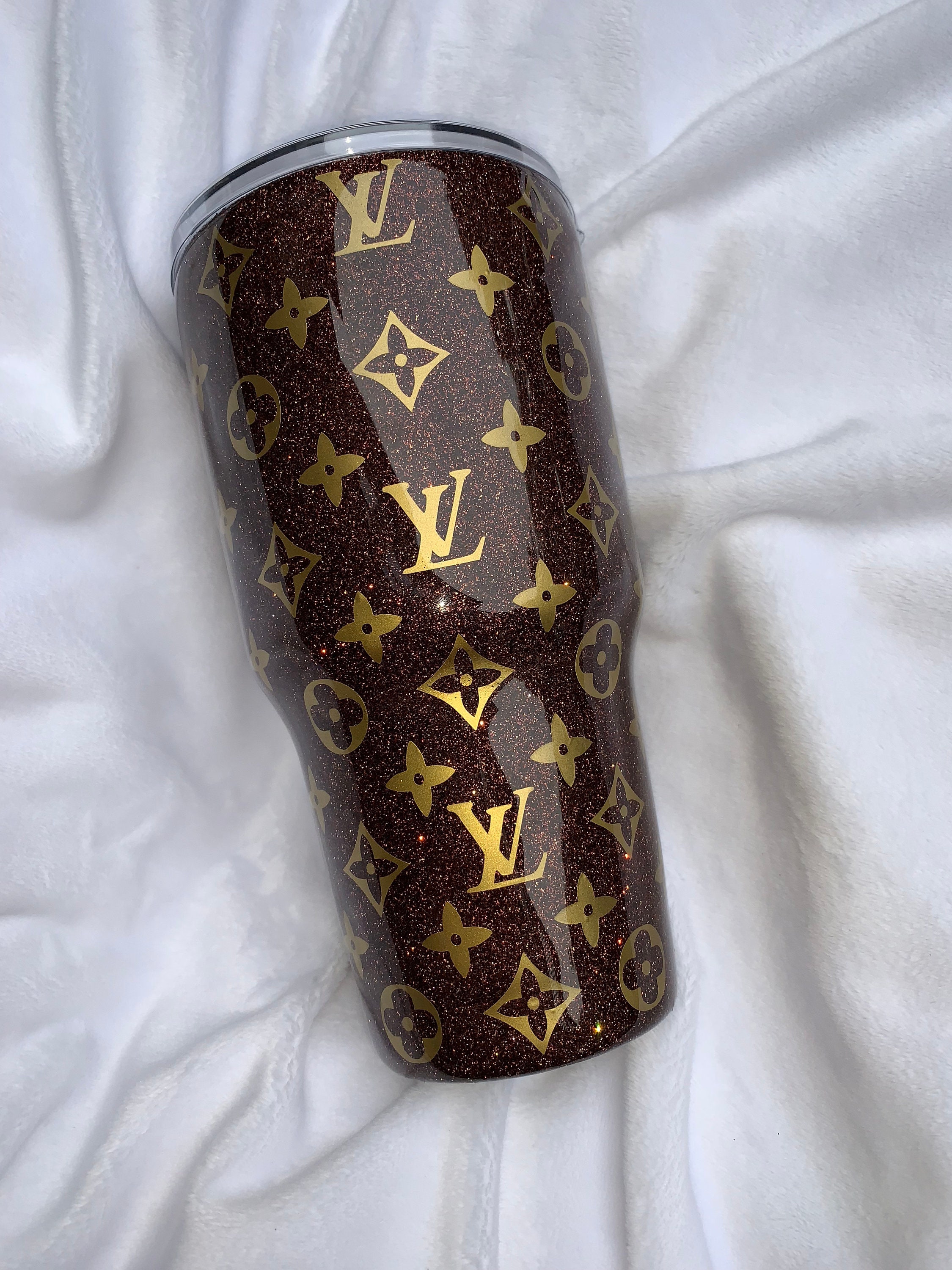Louis Vuitton Glitter Tumbler Yeti RTIC LV glitter Yeti | Etsy