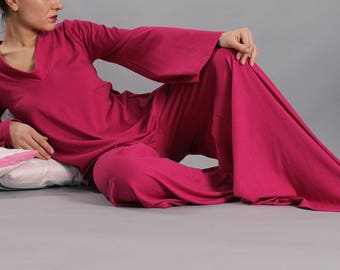 Pajamas, Sleepwear, Loungewear, Casual wear, Sleep set, pijama, top and pants, Woman Pajamas, Cotton Pajamas,handmade, UrbanMood, UM-PJ01-CO