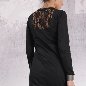 チュニック / ルーズチュニック / ロングトップス / 長袖トップス / レースバックトップス by UrbanMood - TA-005-PU