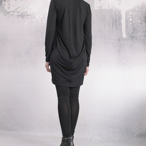 Loose Tunic, Black top, Asymmetric tunic dress, Plus size tunic, Oversize top, Long sleeves tunic, Long top, loose top, UrbanMood-FL-PENI-CO