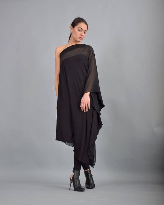 black tunic dress plus size