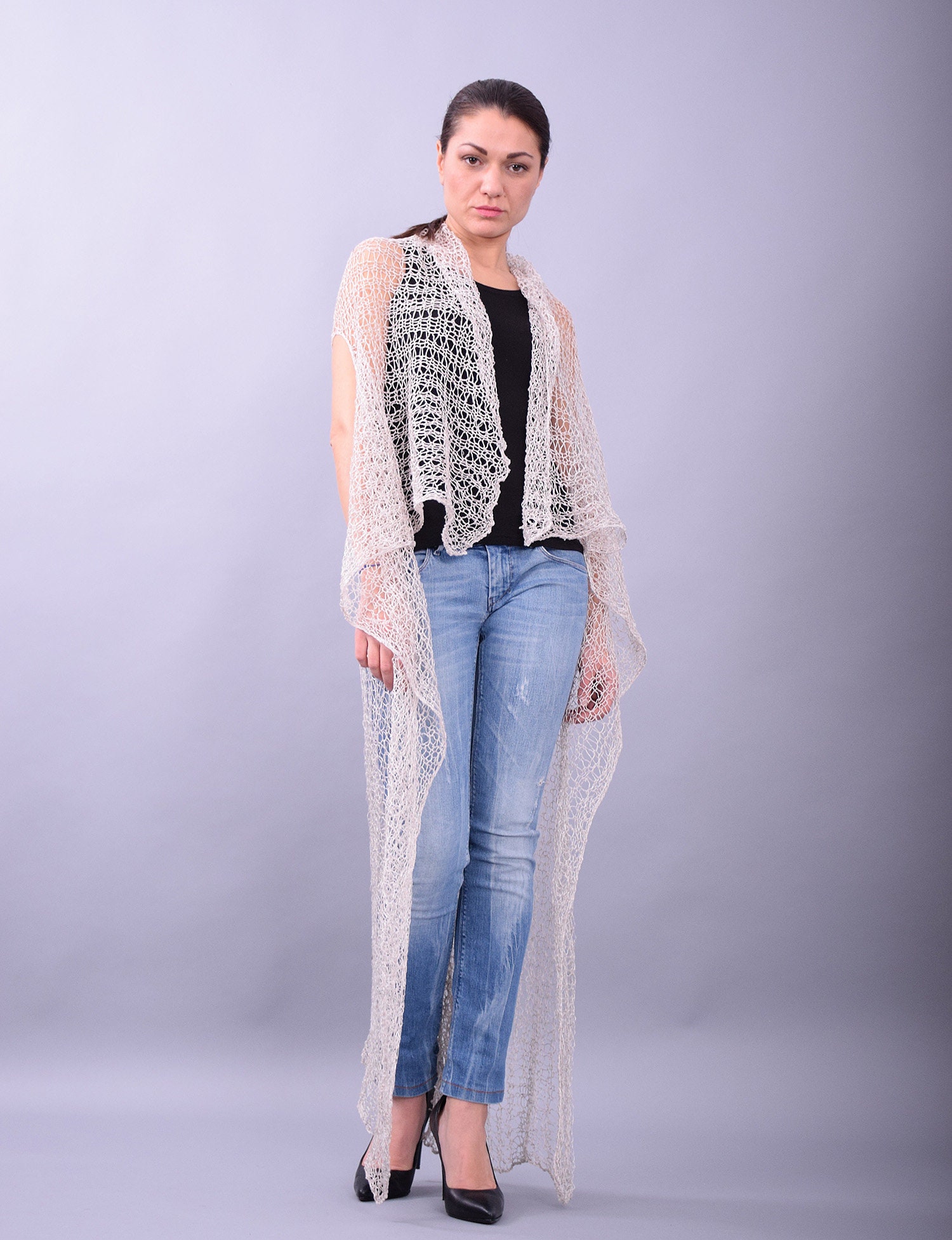 週末限定価格 Karachi glass beads handknit vest Karachi glass beads handknit vest BK | AKIRANAKA ONLINESTORE
