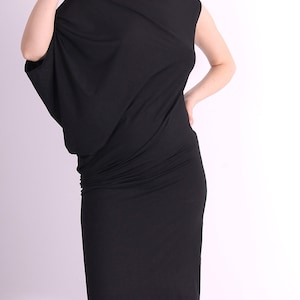 Midi Dress, Bouse, Tunic, Top,  Little black dress party, Asymmetric sleeves tunic dress UrbanMood - CO-DIVA2-VL
