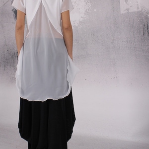 Tunic, White tunic, Blouse short sleeves, White tunic, White top, Loose top, Long tunic, Tunic dress by UrbanMood - FP-PEPE-VLCH