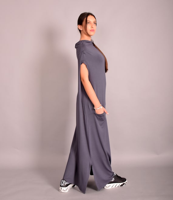 grey maxi dress with pockets Silver Grey Prom Dresses, Homecoming Dress, Formal Dress, Evening Dress,  Dance Dresses, Graduation Party Dress main image 0
