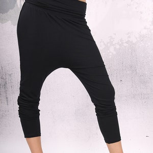 Woman Pants, Black long pants, loose oriental pants, extravagant pants, harem pants, trousers, loose pants, oriental pants UM-C003-VL image 1