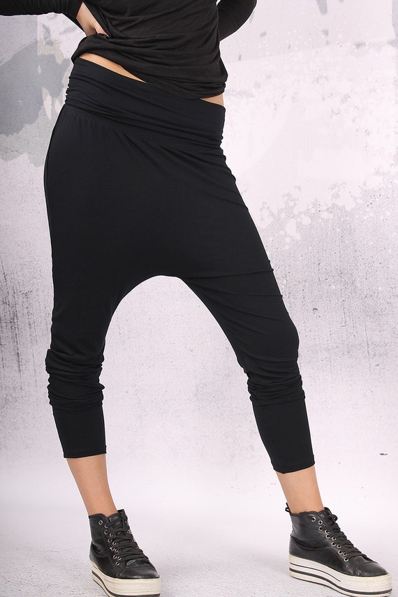 Woman Pants Black Long Pants Loose Oriental Pants | Etsy