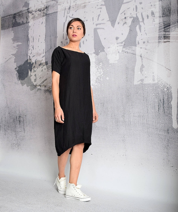 Linen Dress. Black Dress. Black Linen Dress. Loose Dress. Sort sleeves Dress. Linen Dress. Minimalist Dress.Elegant dress.Plus size. -177-LN Linen Dress. Black Dress. Black Linen Dress. Loose Dress. Sort sleeves Dress. Linen Dress. Minimalist Dress.Elegant dress.Plus size. -177-LN