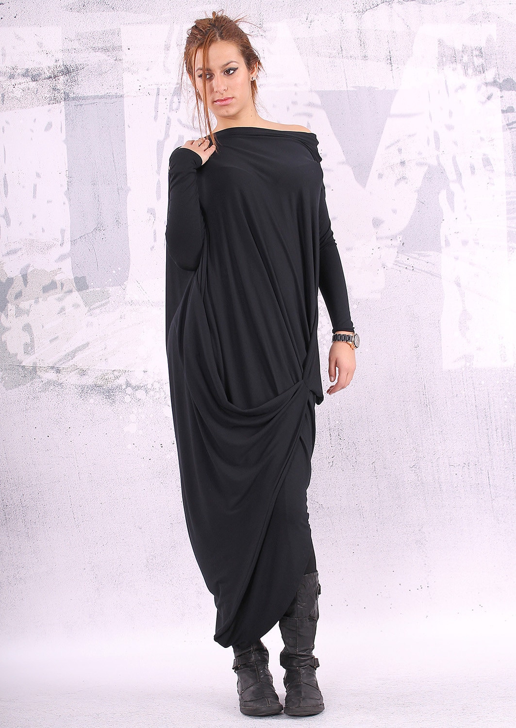 Black Dress Black Maxi Dress Loose Maxi Dress Plus Size - Etsy
