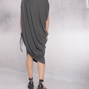 Gray Dress, Party dress, Asymmetric dress, Loose Dress, Oversize Dress, Plus Size Dress, Feminine dress, Dress, UrbanMood FP-AVRA-VL image 3