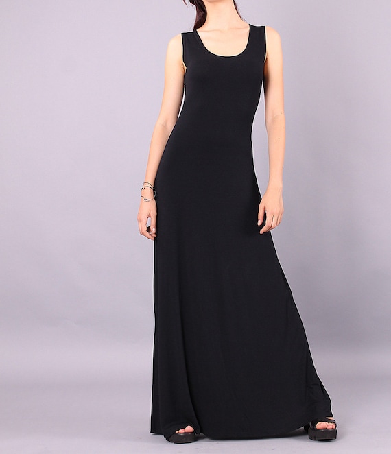 Black a line maxi dress outlet