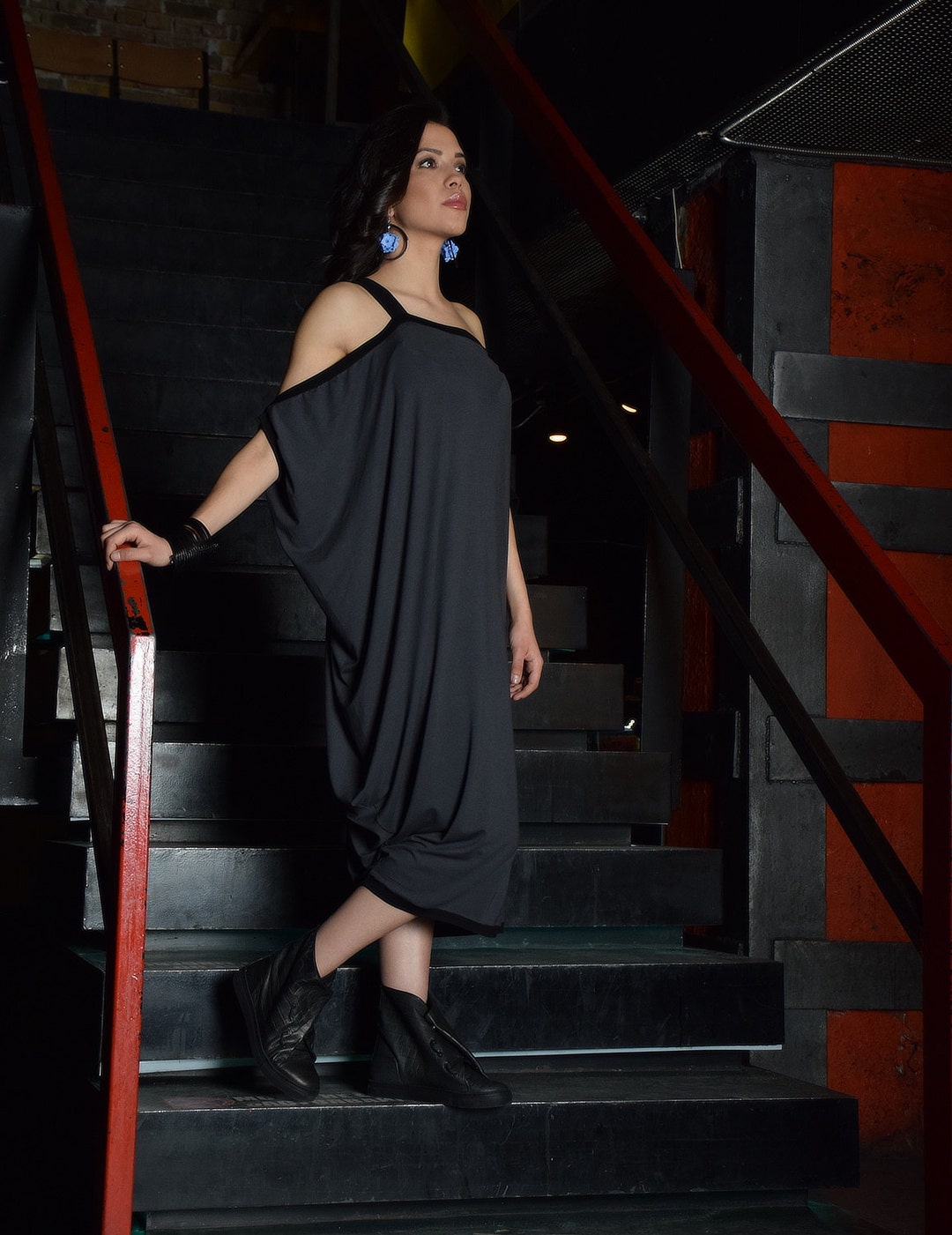 Gray Dress, Loose Tunic, Knee Length Dress, Gray and Black Dress, Loose Tunic, Tunic Dress/ Plus Size Dress UM-090-VL - Etsy Gray Dress, Loose Tunic, Knee Length Dress, Gray and Black Dress, Loose Tunic, Tunic Dress/ Plus Size Dress UM-090-VL - Etsy