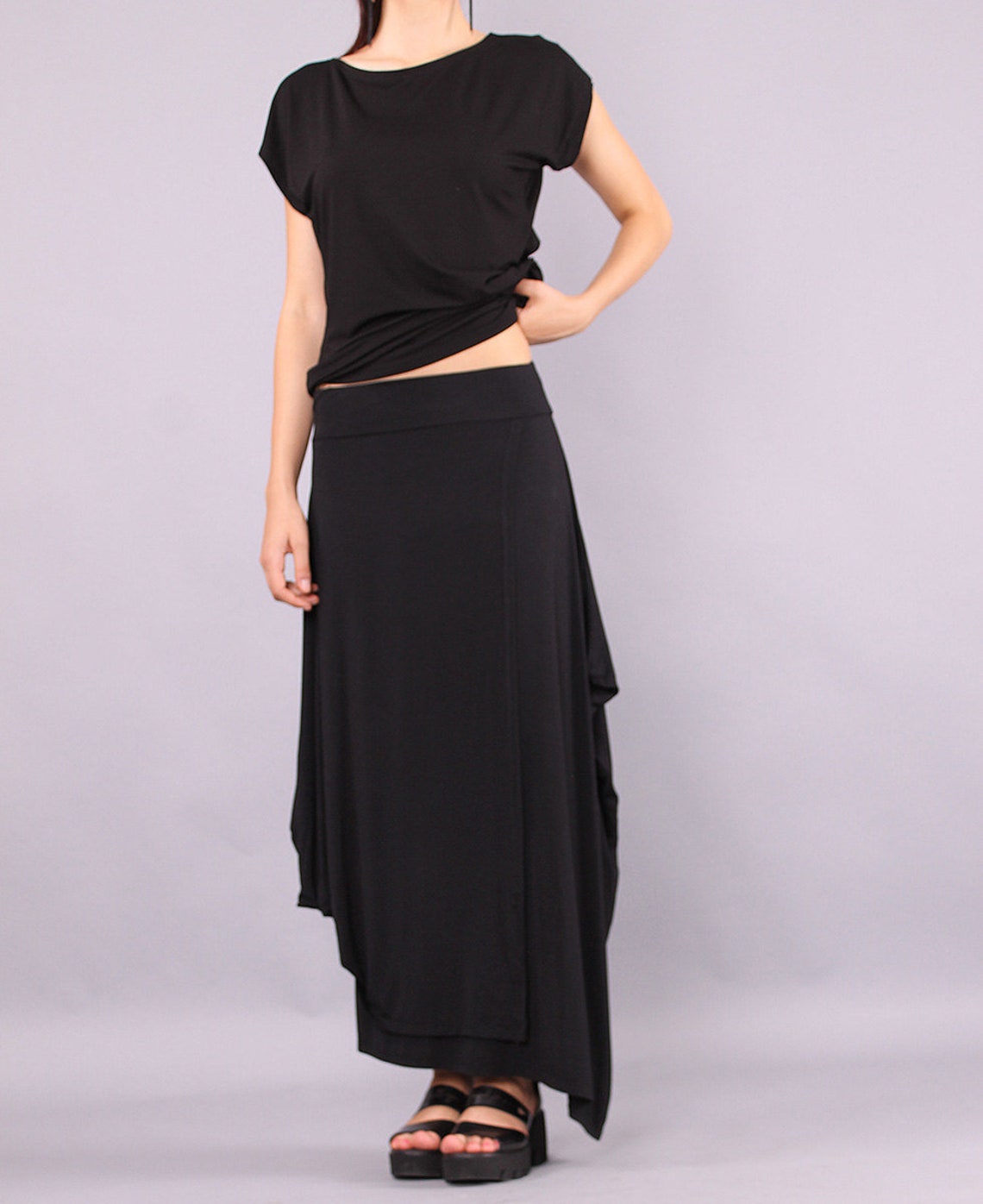 Maxi Skirt Long Skirt Black Skirt Floor Length Skirt - Etsy