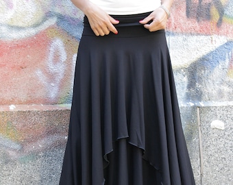 Skirt, Romantic brown long skirt with two layers, maxi skirt, long skirt by UrbanMood - CO-POLA-VL