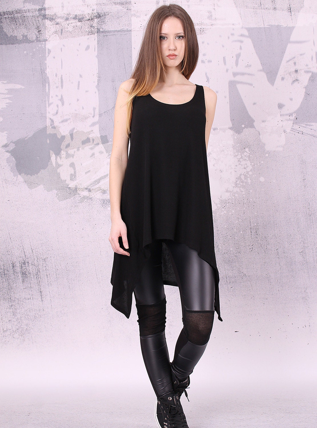 long black tunic tank top